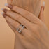 Louily Unique White Gold Open Wedding Band In Sterling Silver - louilyjewelry