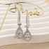 Louily Elegant Pear Cut Women's Dangle Earrings In Sterling Silver - louilyjewelry