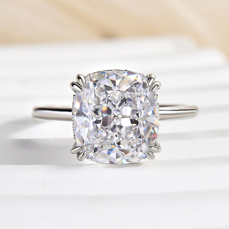 Louily Stunning Cushion Cut Engagement Ring In Sterling Silver - louilyjewelry