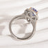 Louily Luxurious Double Halo Pear Cut Aquamarine Blue Engagement Ring In Sterling Silver - louilyjewelry