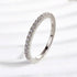 Side View of Thin Half Eternity Stackable Band