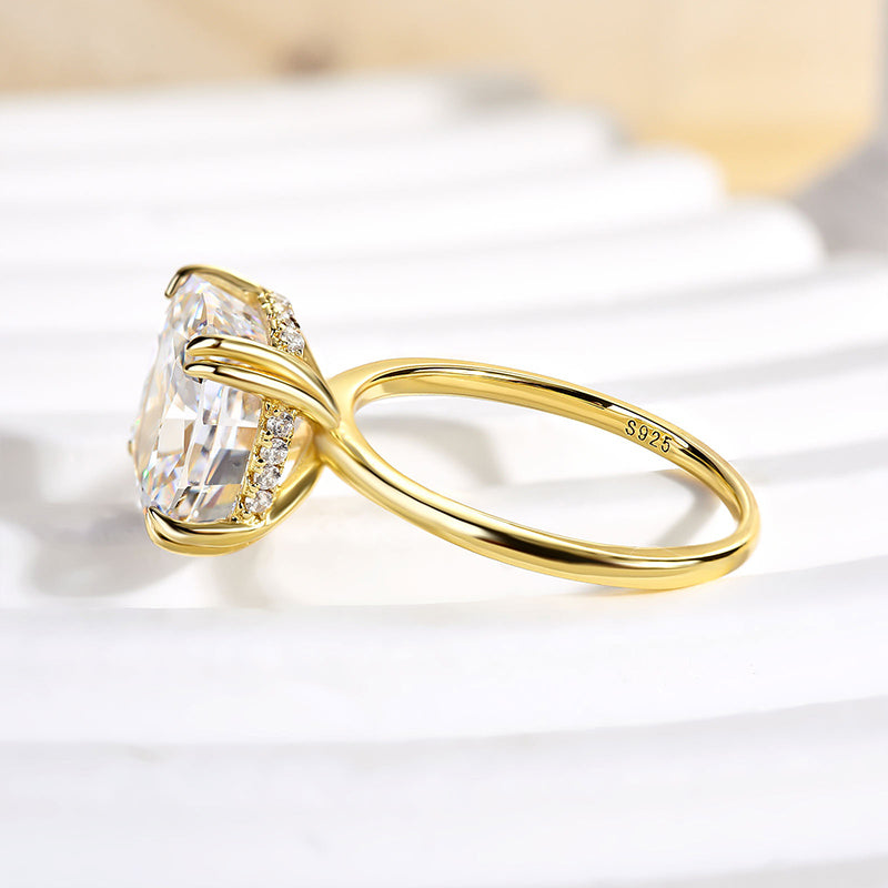 Louily Stunning Cushion Cut Engagement Ring In Sterling Silver - louilyjewelry