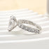 Louily Luxurious Pear Cut Engagement Ring In Sterling Silver - louilyjewelry