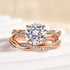Louily Moissanite 2.0 Carat Round Cut Twist Wedding Ring Set - louilyjewelry