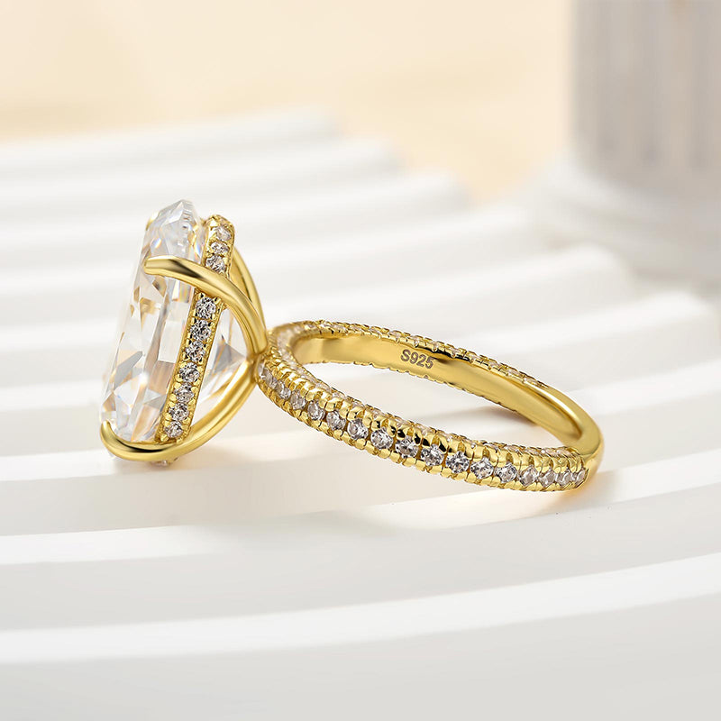 Louily Exclusive Oval Cut Simulated Diamond Engagement Ring - louilyjewelry
