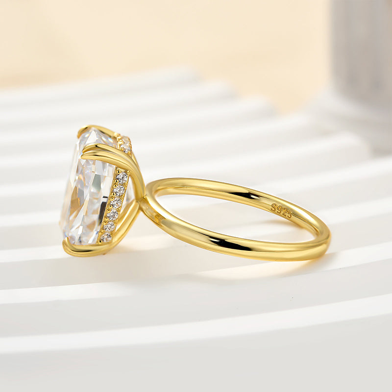 Louily Precious Crushed Ice Cushion Cut Engagement Ring - louilyjewelry