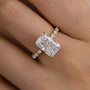 Louily Elegant Crushed Ice Cut Simulated Diamond Engagement Ring - louilyjewelry