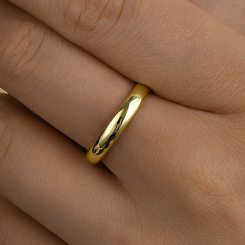 Louily Classic Wide Wedding Band For Women In Sterling Silver - louilyjewelry