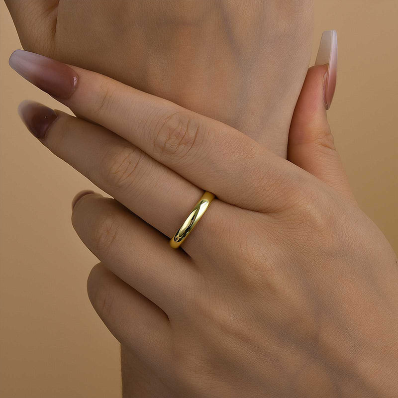 Louily Classic Wide Wedding Band For Women In Sterling Silver - louilyjewelry