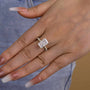 Louily Elegant Crushed Ice Cut Simulated Diamond Engagement Ring - louilyjewelry