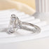 Louily Unique Emerald Cut Three Stone Engagement Ring In Sterling Silver - louilyjewelry
