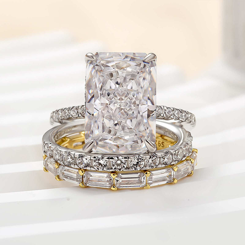 Louily Timeless 3PCS Radiant Cut Wedding Ring Set - louilyjewelry