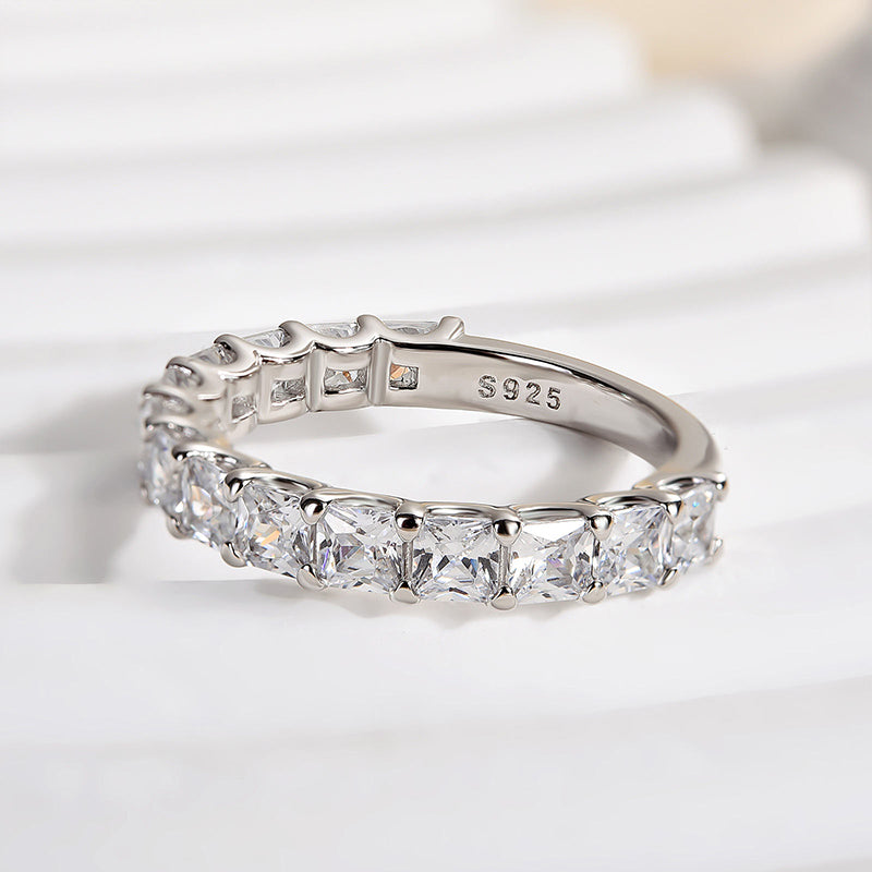 Louily Gorgeous Radiant Cut Women's Wedding Band - louilyjewelry