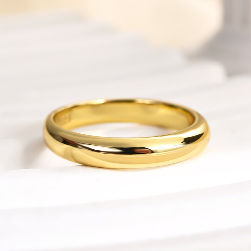 Louily Classic Wide Wedding Band For Women In Sterling Silver - louilyjewelry