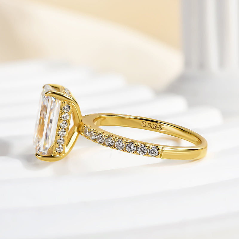 3.5Ct Elegant Radiant Cut Engagement Ring For Women In Sterling Silver - louilyjewelry