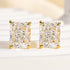 Louily Classic Radiant Cut Women's Stud Earrings In Sterling Silver - louilyjewelry