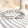 Romantic Classic White Emerald Cut Bracelet for Women In Sterling Silver - louilyjewelry