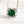 Louily Asscher Cut Green Necklace In Sterling Silver