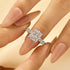 Louily Stunning Sterling Silver Crushed Ice Cushion Cut Engagement Ring - louilyjewelry
