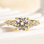 Louily Moissanite 2.0 Carat Cushion Cut Five Stone Engagement Ring - louilyjewelry