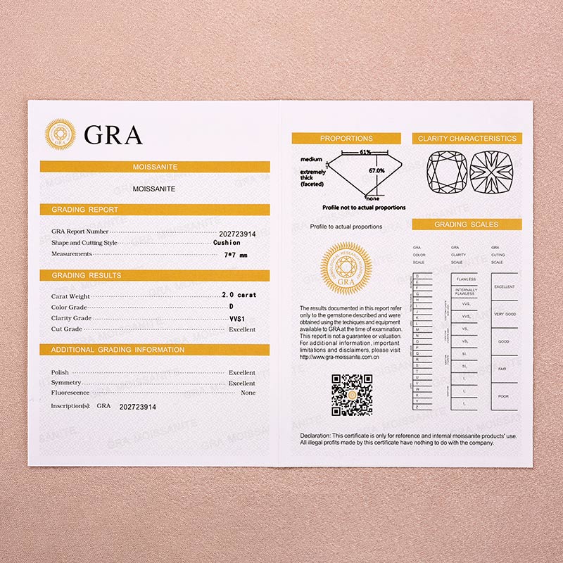 Moissanite 2.0 Ct Square Cushion Wedding Ring Set With Half Halo Wedding Band