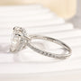 Moissanite Elegant 4.0 Carat Heart Cut Engagement Ring In Sterling Silver - louilyjewelry