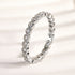 Louily Moissanite 0.5 Ct Round Cut Pave Wedding Band - louilyjewelry