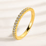 Louily Moissanite 0.5 Ct Full Eternity Thin Wedding Band For Women - louilyjewelry