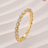 Moissanite 1.2 Ct Round Cut Yellow Gold Anniversary Ring - louilyjewelry