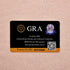 GRA moissanite certificate verification card