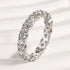 Louily Elegant Round Cut Full Wedding Band for Women In Sterling Silver - louilyjewelry