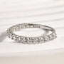 Louily Elegant Round Cut Eternity Wedding Band In Sterling Silver - louilyjewelry