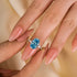 Louily Exquisite Blue Stone Oval Cut Travel Ring - louilyjewelry