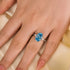 Louily Exquisite Blue Stone Oval Cut Travel Ring - louilyjewelry