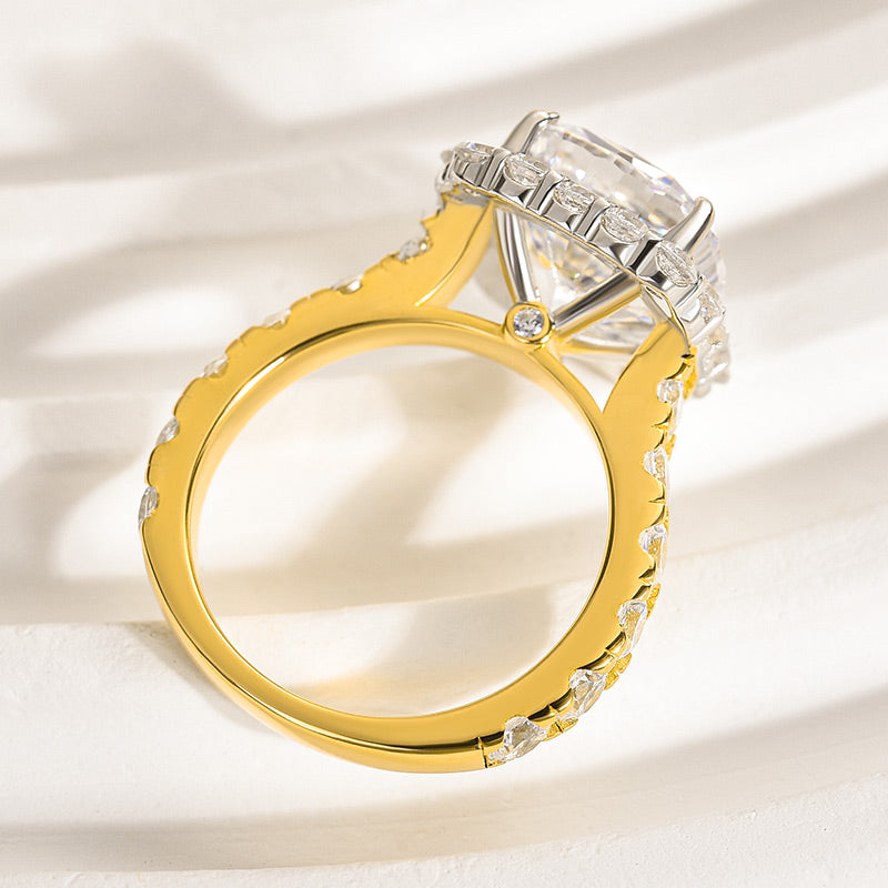 Louily Luxury Halo Crushed Ice Cushion Cut Engagement Ring - louilyjewelry