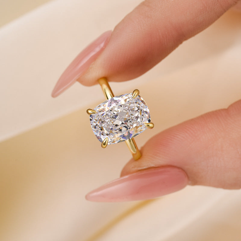 Louily Sparkle Cushion Cut Engagement Ring - louilyjewelry