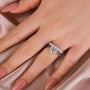Louily Moissanite 2.0 Carat Dazzling Round Cut Wedding Ring Set - louilyjewelry