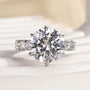 Louily Unique 6 Prong Round Cut Engagement Ring - louilyjewelry