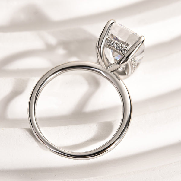 Louily Sparkle Cushion Cut Engagement Ring