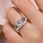 Louily Moissanite 2.0 Carat Dazzling Round Cut Wedding Ring Set - louilyjewelry