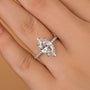 Louily Exquisite Marquise Cut Engagement Ring In Sterling Silver - louilyjewelry