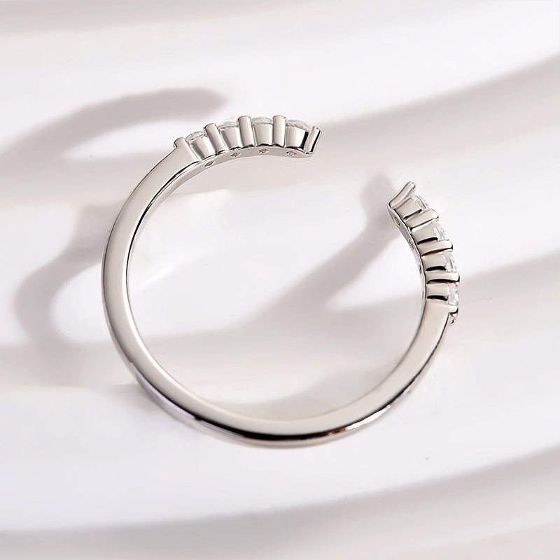 Louily Dainty Open Wedding Band In Sterling Silver - louilyjewelry