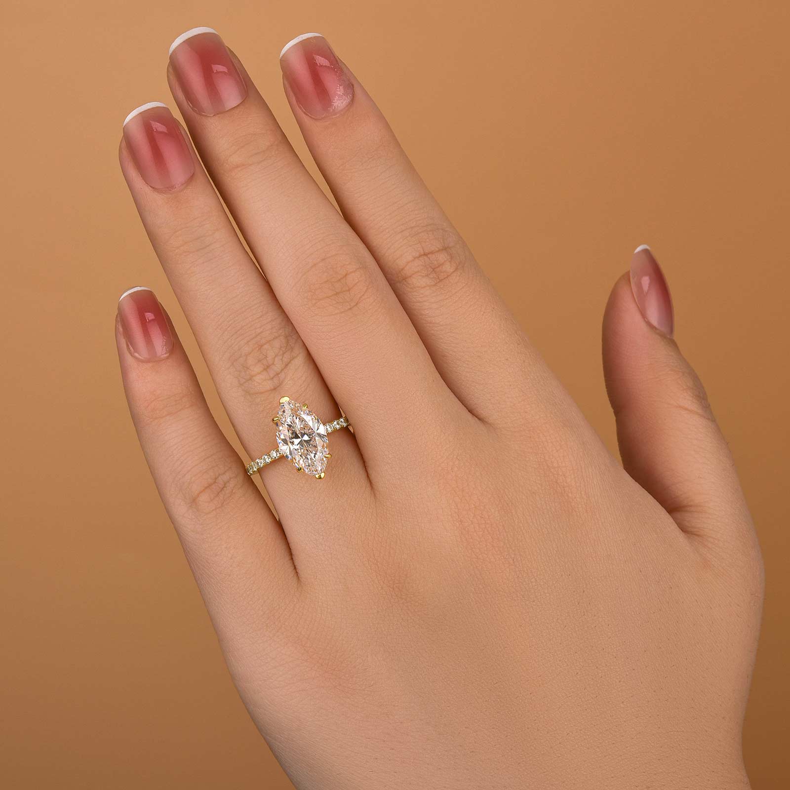 Louily Exquisite Marquise Cut Engagement Ring In Sterling Silver - louilyjewelry