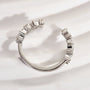 Louily Dainty White Gold Open Wedding Band In Sterling Silver - louilyjewelry