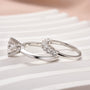 Louily Moissanite 2.0 Carat Dazzling Round Cut Wedding Ring Set - louilyjewelry