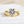 Louily Enchanting Yellow Gold Round Cut Simulated Diamonds Ring Set