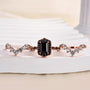 Louily Unique Rose Gold Radiant Cut 3PC Wedding Set - louilyjewelry
