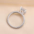 Back View of White Gold Princess Cut Engagement Ring