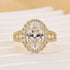 4.0Ct Halo Oval Cut Split Shank Engagement Ring Promise Ring For Her - louilyjewelry