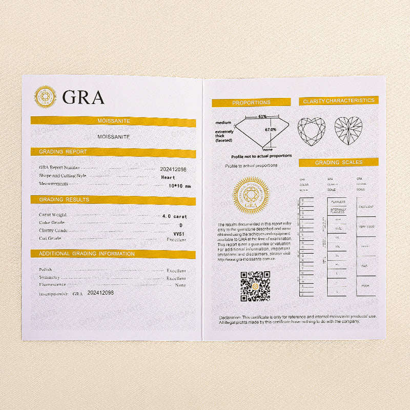 Moissanite Elegant 4.0 Carat Heart Cut Engagement Ring In Sterling Silver - louilyjewelry